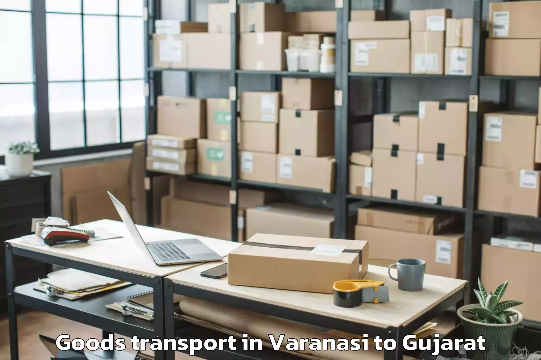 Book Varanasi to Kamrej Goods Transport